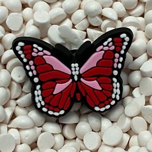 Pink and Red Butterfly 🦋 Shoe Charm
